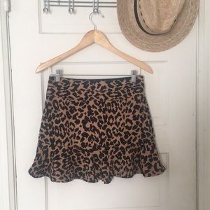 UO Leopard/ Cheetah Print Flouncy Skirt